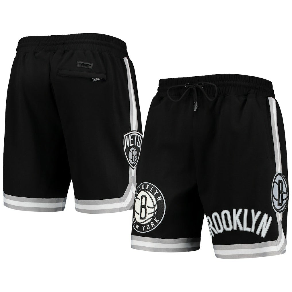 Black Brooklyn Nets Pro Standard Chenille Shorts | NBA
