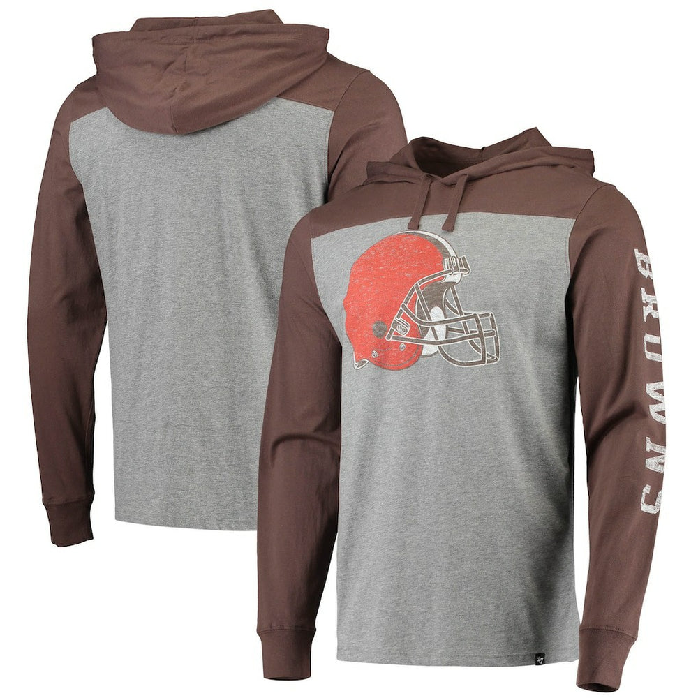 Cleveland Browns '47 Franklin Wooster Long Sleeve Hoodie T-Shirt | NFL New