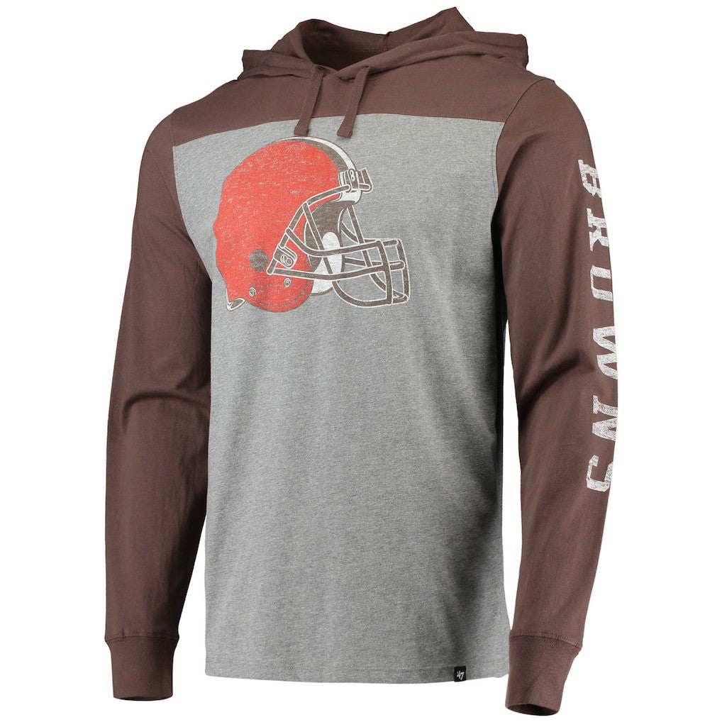 Cleveland Browns '47 Franklin Wooster Long Sleeve Hoodie T-Shirt | NFL New