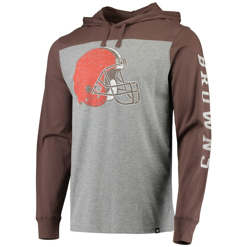 Cleveland Browns '47 Franklin Wooster Long Sleeve Hoodie T-Shirt | NFL New