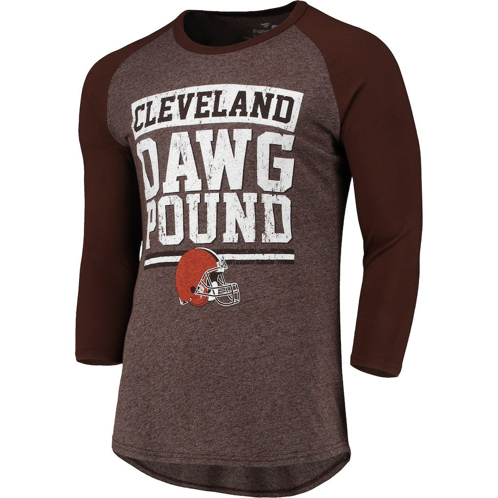 Cleveland Browns Pastime Raglan 3/4-Sleeve T-Shirt | NFL Hot
