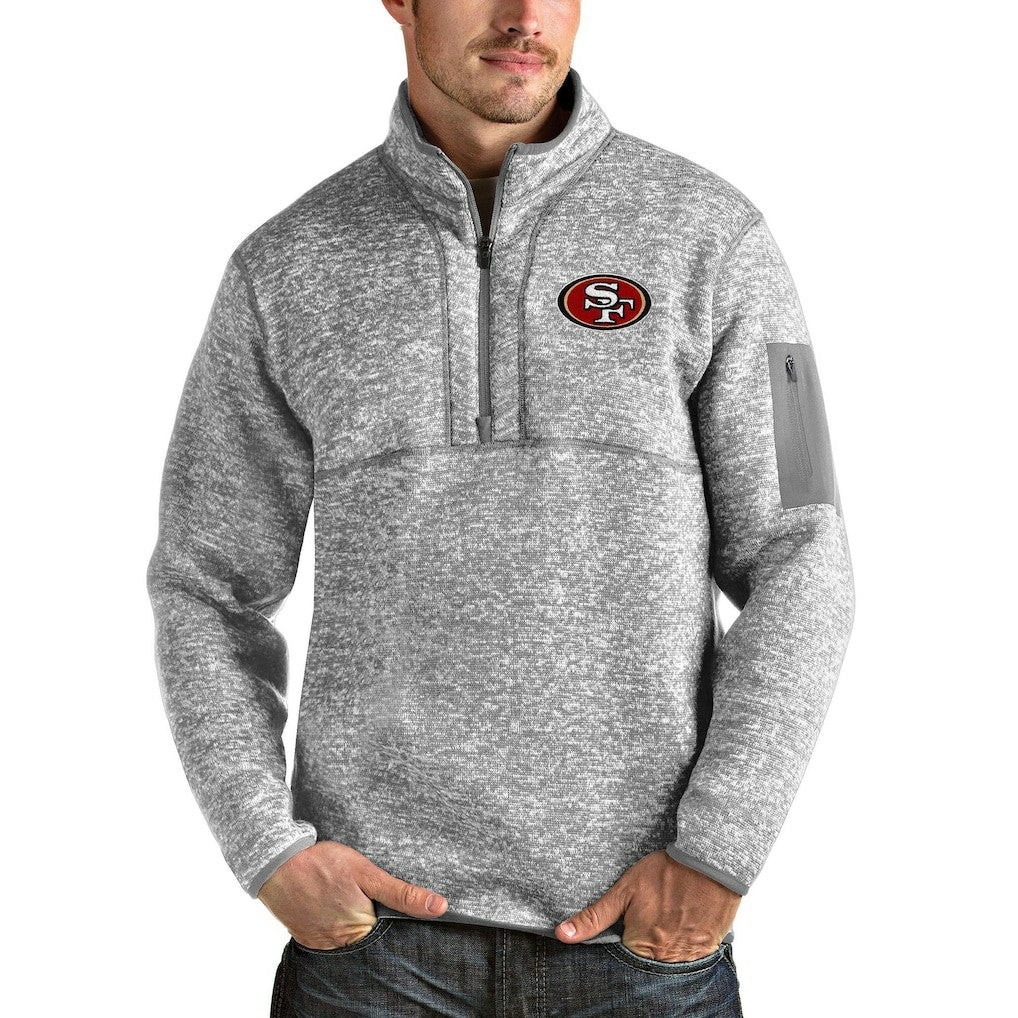 San Francisco 49ers Antigua Team Logo Fortune Quarter-Zip Pullover Jacket | NFL Near me