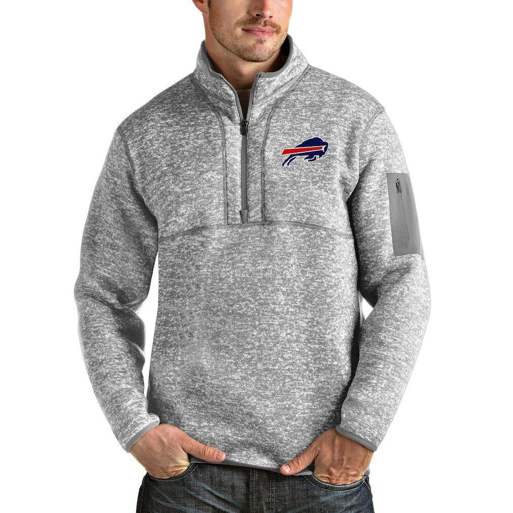 Buffalo Bills Antigua Team Logo Fortune Quarter-Zip Pullover Jacket | NFL New