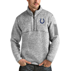 Indianapolis Colts Antigua Team Logo Fortune Quarter-Zip Pullover Jacket | NFL New