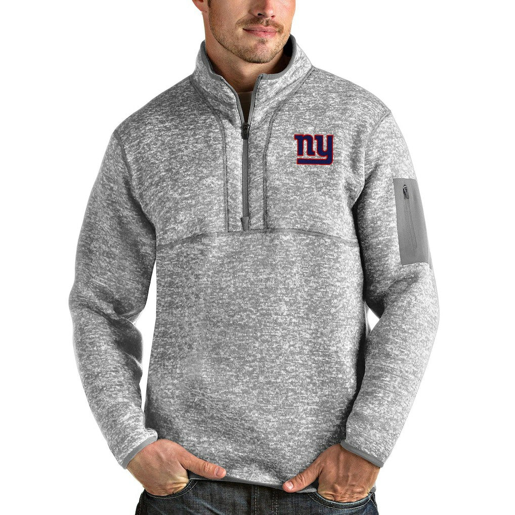 New York Giants Antigua Team Logo Fortune Quarter-Zip Pullover Jacket | NFL New