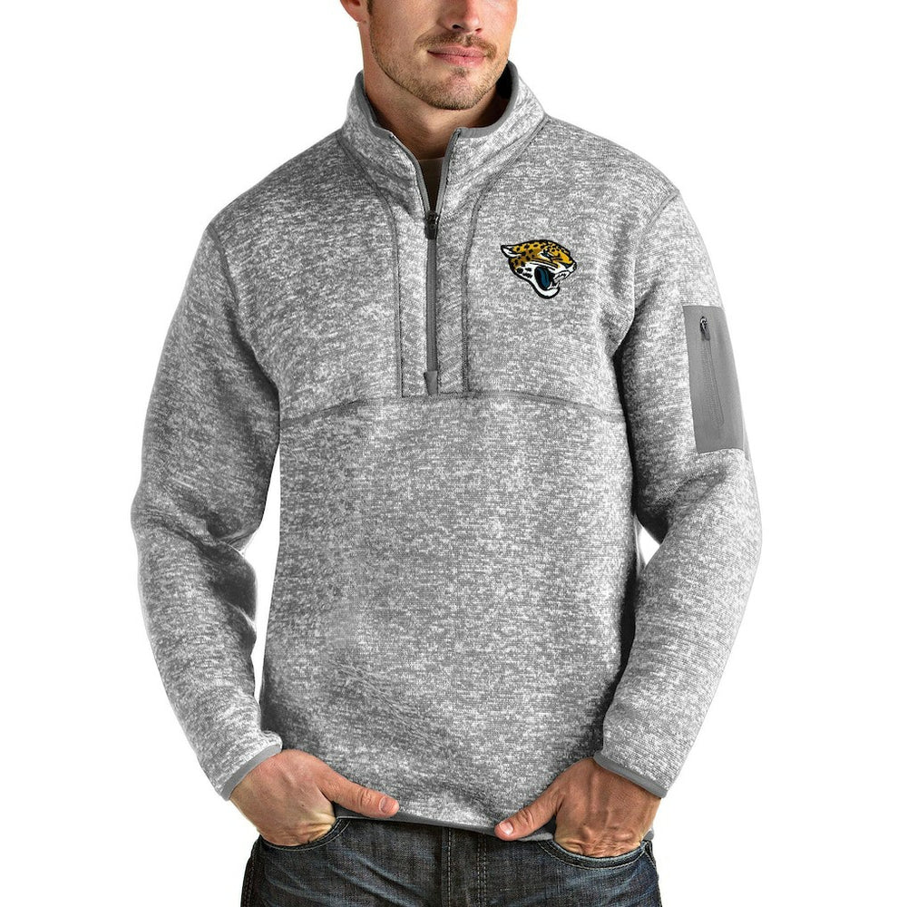 Jacksonville Jaguars Antigua Team Logo Fortune Quarter-Zip Pullover Jacket | NFL New