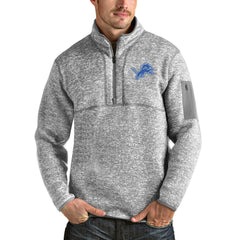 Detroit Lions Antigua Team Logo Fortune Quarter-Zip Pullover Jacket | NFL On sale
