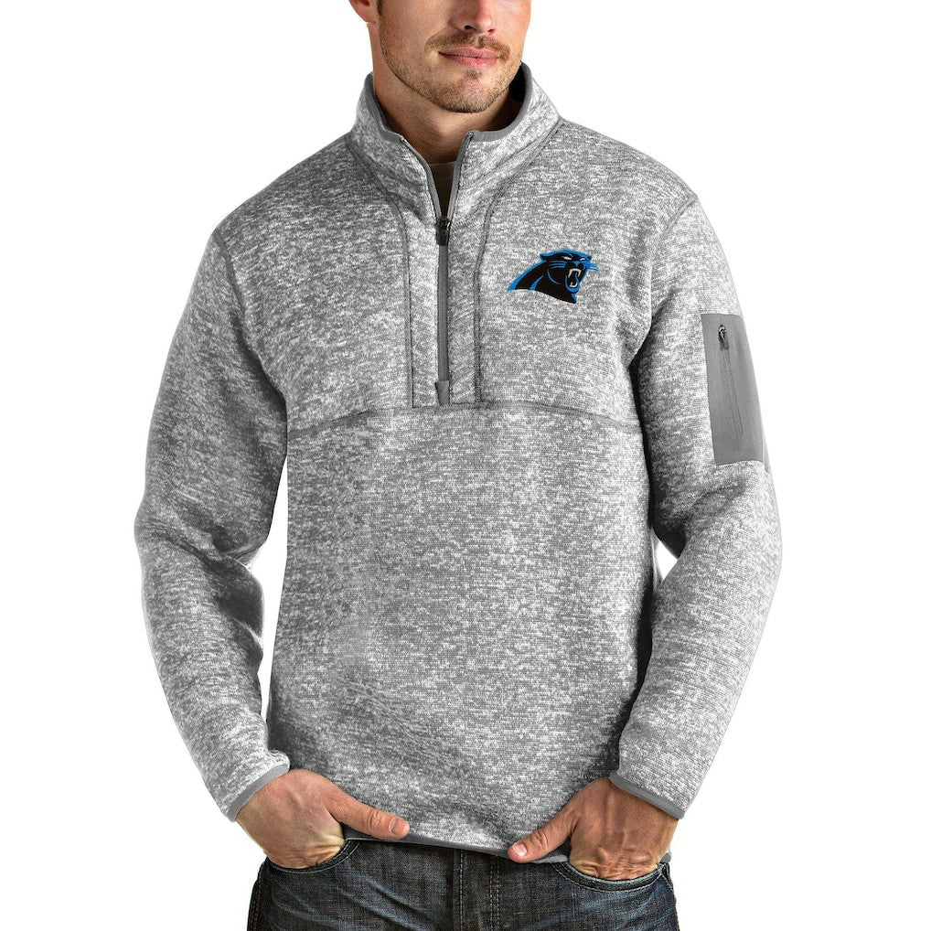 Carolina Panthers Antigua Team Logo Fortune Quarter-Zip Pullover Jacket | NFL Discount