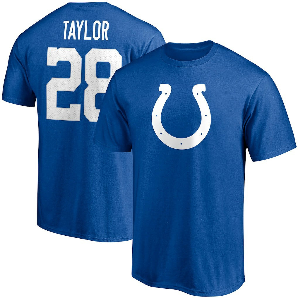 Indianapolis Colts Jonathan Taylor  Player Icon Name & Number T-Shirt | NFL Hot