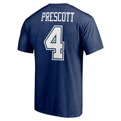 Dallas Cowboys Dak Prescott  Player Icon Name & Number T-Shirt | NFL Discount