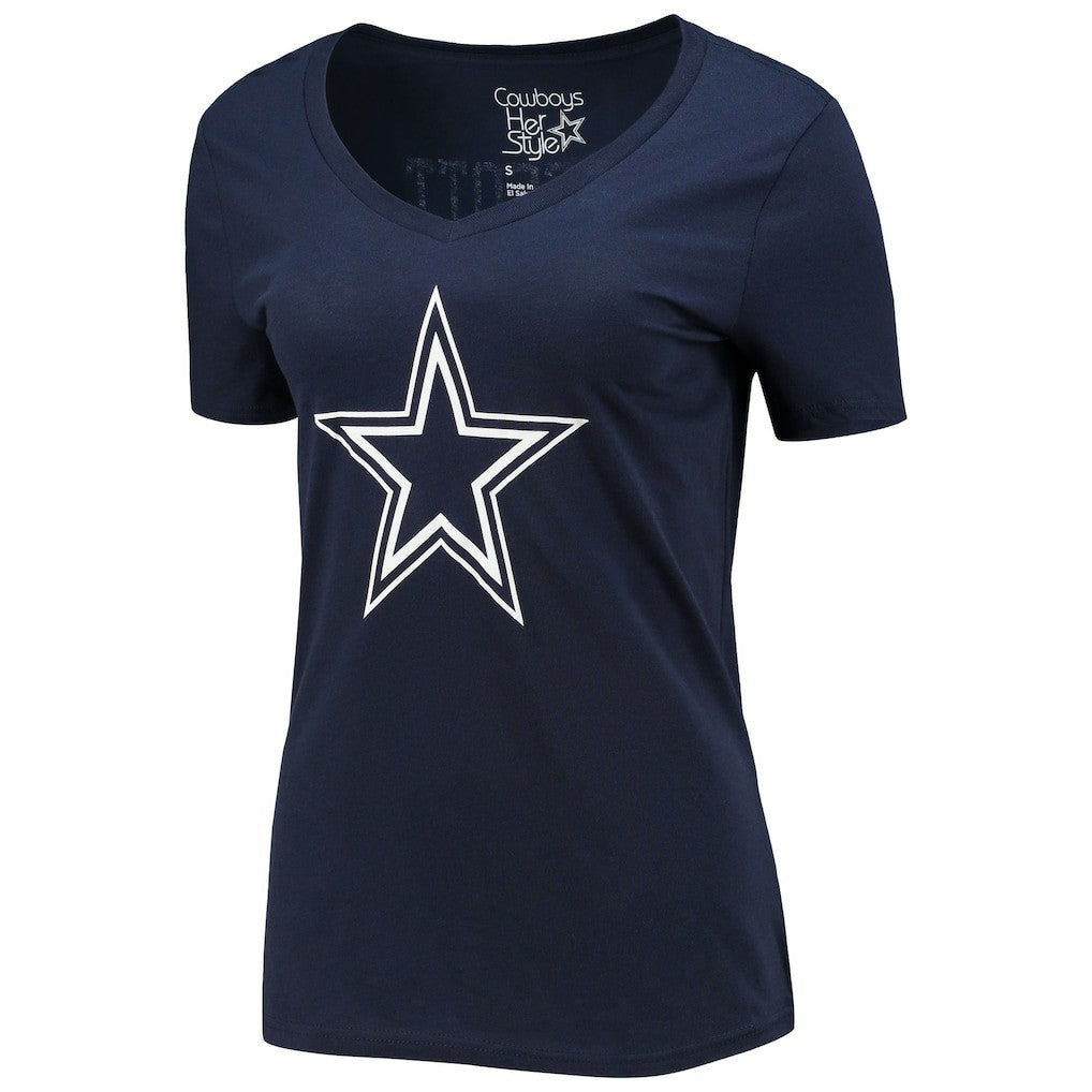 Dallas Cowboys Dak Prescott  Women's Player Icon Name & Number V-Neck T-Shirt | NFL Near me