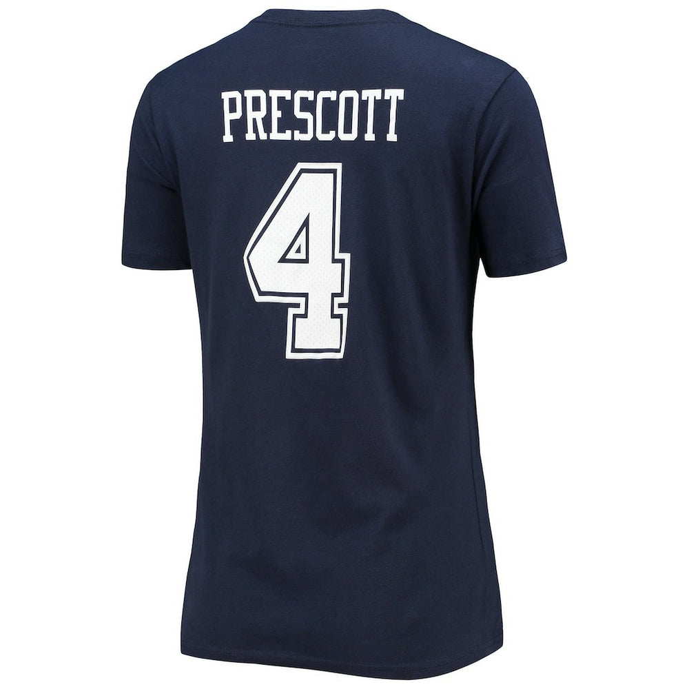 Dallas Cowboys Dak Prescott  Women's Player Icon Name & Number V-Neck T-Shirt | NFL Near me
