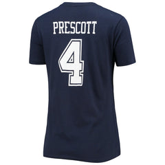 Dallas Cowboys Dak Prescott  Women's Player Icon Name & Number V-Neck T-Shirt | NFL Near me