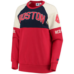 Boston Red Sox Starter Women's Baseline Raglan Pullover Sweatshirt - MLB Pullover