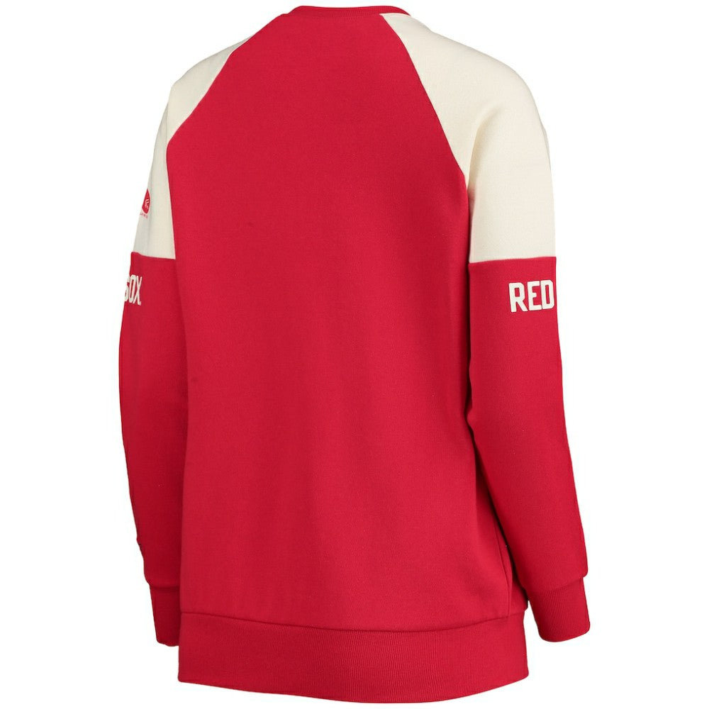 Boston Red Sox Starter Women's Baseline Raglan Pullover Sweatshirt - MLB Pullover