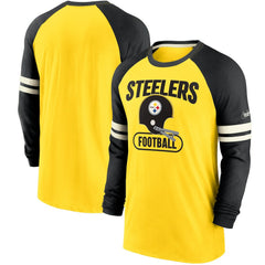 Pittsburgh Steelers Throwback Raglan Long Sleeve T-Shirt | NFL Near me