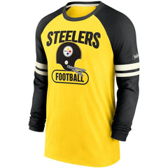 Pittsburgh Steelers Throwback Raglan Long Sleeve T-Shirt | NFL Near me