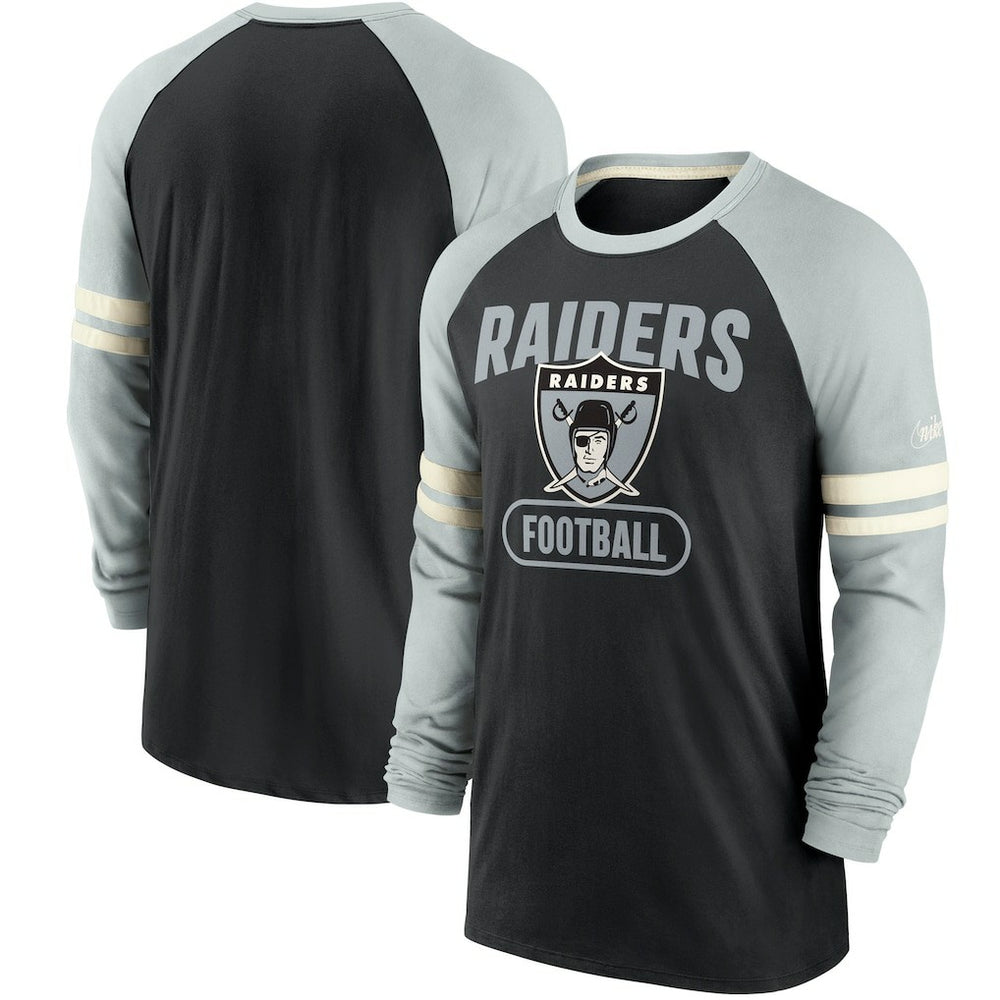 Las Vegas Raiders Throwback Raglan Long Sleeve T-Shirt | NFL Near me