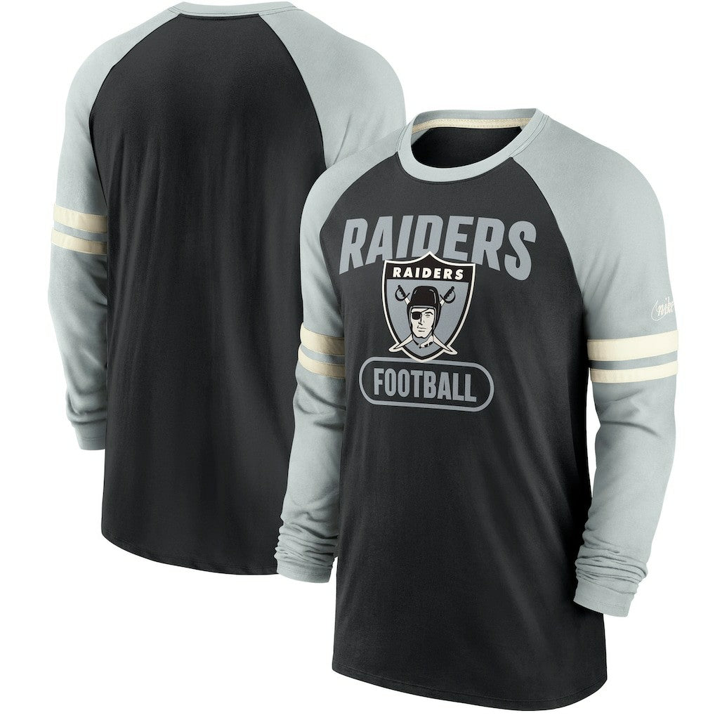 Las Vegas Raiders Throwback Raglan Long Sleeve T-Shirt | NFL Near me