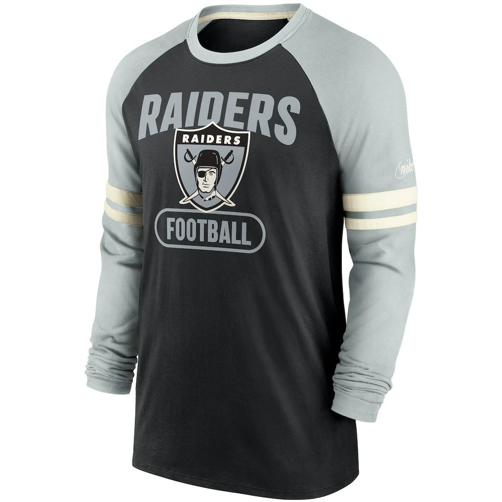 Las Vegas Raiders Throwback Raglan Long Sleeve T-Shirt | NFL Near me