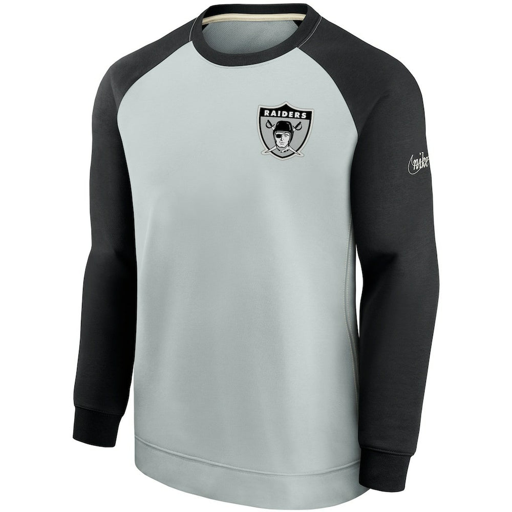 Las Vegas Raiders Historic Raglan Crew Performance Sweater | NFL On sale