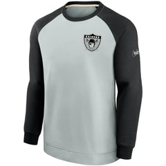 Las Vegas Raiders Historic Raglan Crew Performance Sweater | NFL On sale