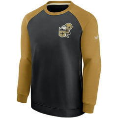 New Orleans Saints Historic Raglan Performance Pullover Sweater | NFL Hot
