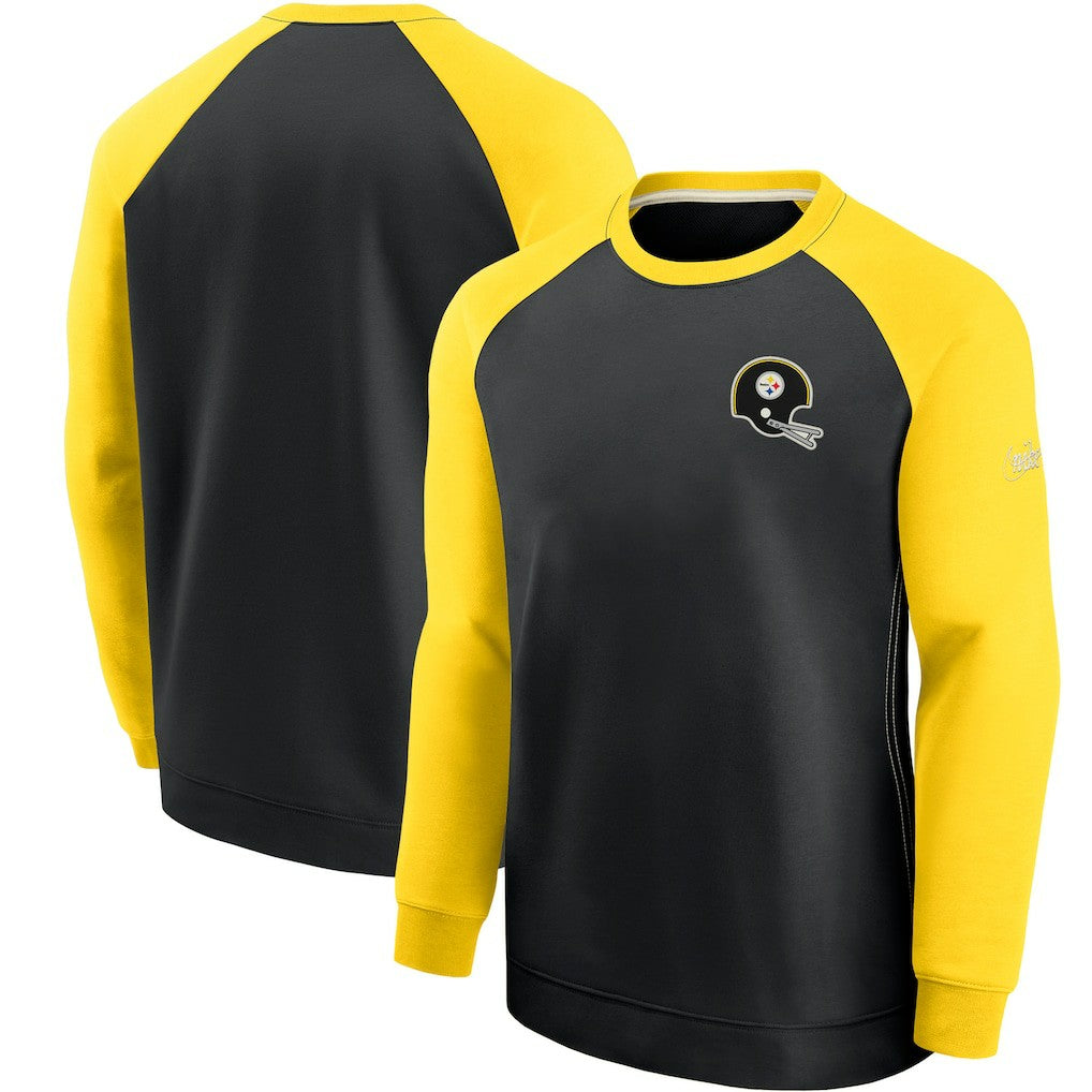 Pittsburgh Steelers Historic Raglan Crew Performance Sweater | NFL New