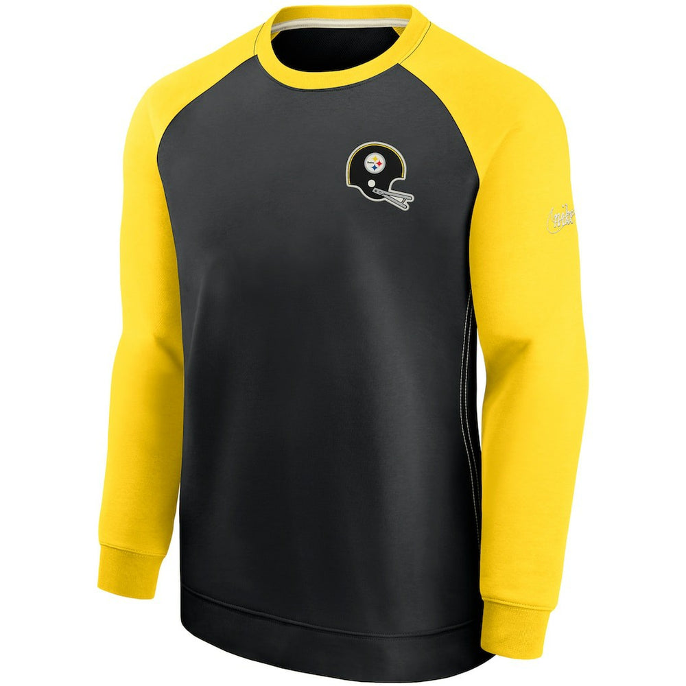 Pittsburgh Steelers Historic Raglan Crew Performance Sweater | NFL New