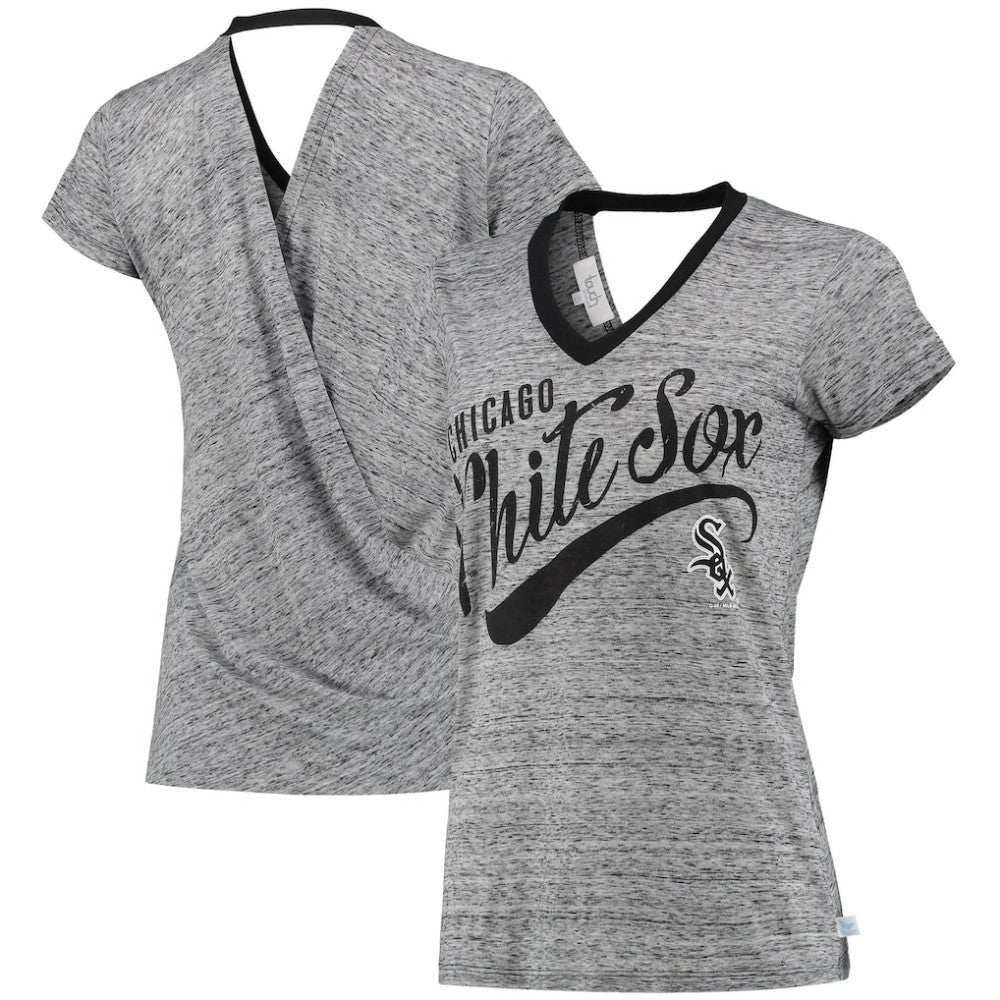 Chicago White Sox Touch Women's Hail Mary V-Neck Back Wrap T-Shirt - MLB T-shirts