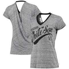 Chicago White Sox Touch Women's Hail Mary V-Neck Back Wrap T-Shirt - MLB T-shirts