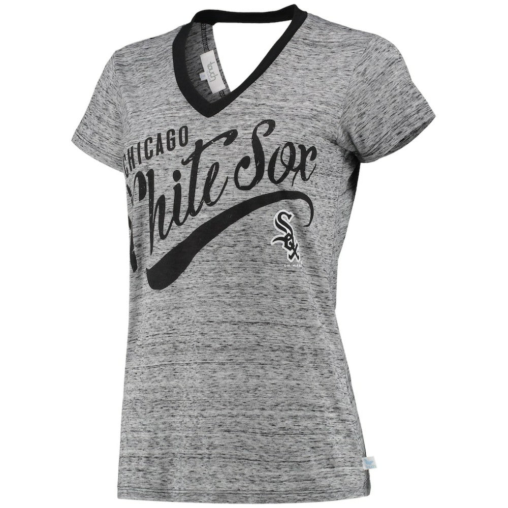 Chicago White Sox Touch Women's Hail Mary V-Neck Back Wrap T-Shirt - MLB T-shirts