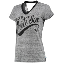 Chicago White Sox Touch Women's Hail Mary V-Neck Back Wrap T-Shirt - MLB T-shirts