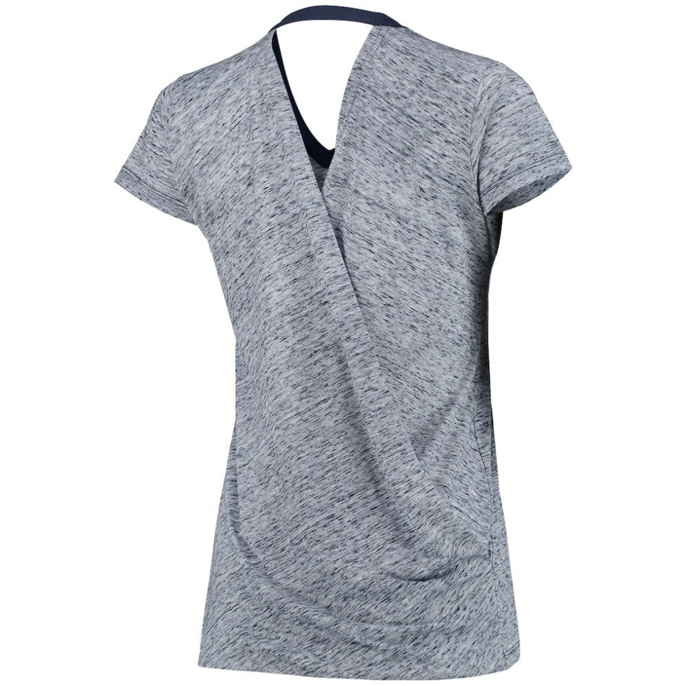 Detroit Tigers Touch Women's Hail Mary V-Neck Back Wrap T-Shirt - MLB T-shirts
