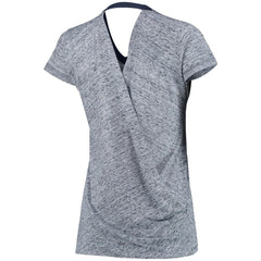 Detroit Tigers Touch Women's Hail Mary V-Neck Back Wrap T-Shirt - MLB T-shirts