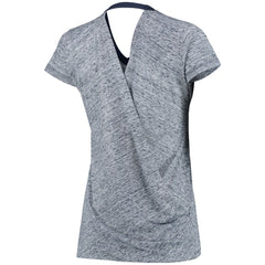Milwaukee Brewers Touch Women's Hail Mary V-Neck Back Wrap T-Shirt - MLB T-shirts