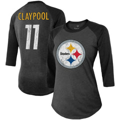 Pittsburgh Steelers Chase Claypool  Women's Team Player Name & Number Tri-Blend Raglan 3/4-Sleeve T-Shirt | NFL US