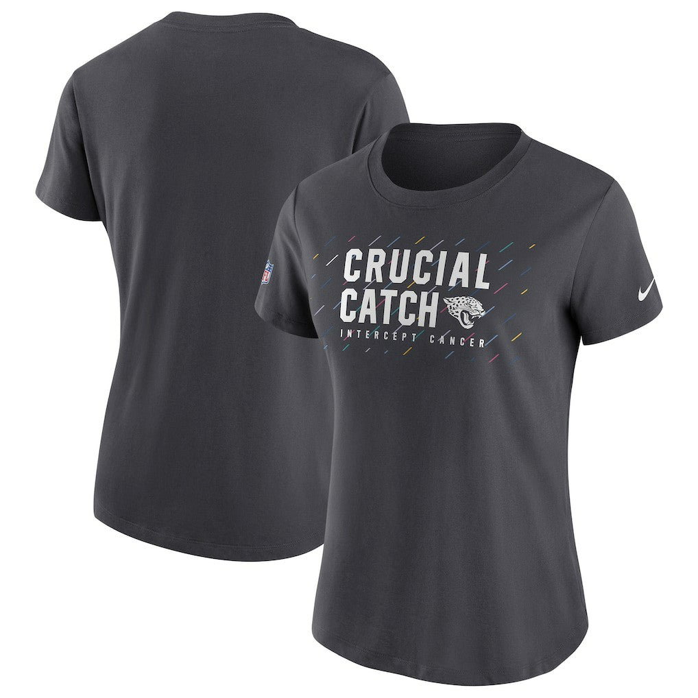 Jacksonville Jaguars Women's NFL Crucial Catch Performance T-Shirt | NFL New