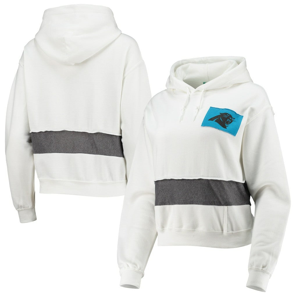 Carolina Panthers Refried Apparel Women's Sustainable Crop Dolman Pullover Hoodie | NFL On sale