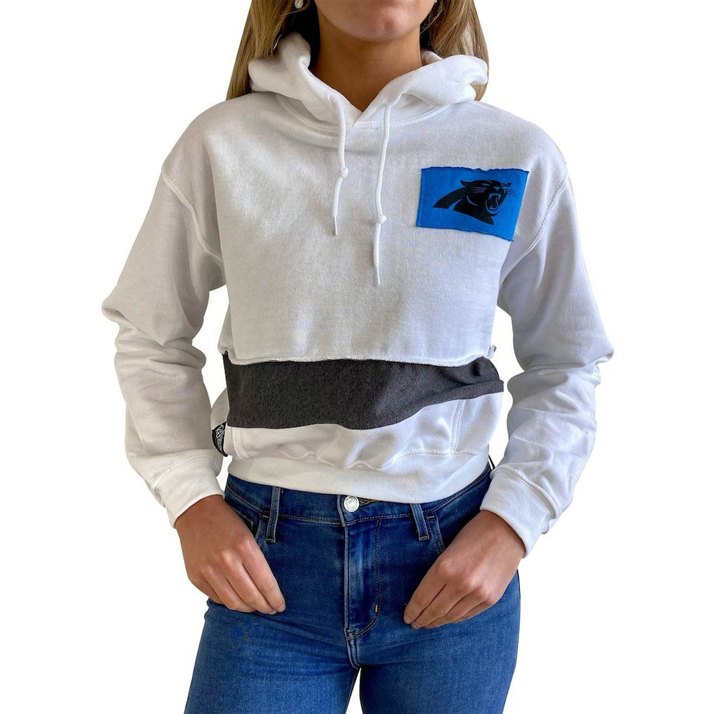 Carolina Panthers Refried Apparel Women's Sustainable Crop Dolman Pullover Hoodie | NFL On sale