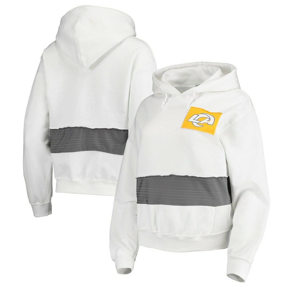 Los Angeles Rams Refried Apparel Women's Sustainable Crop Dolman Pullover Hoodie | NFL On sale