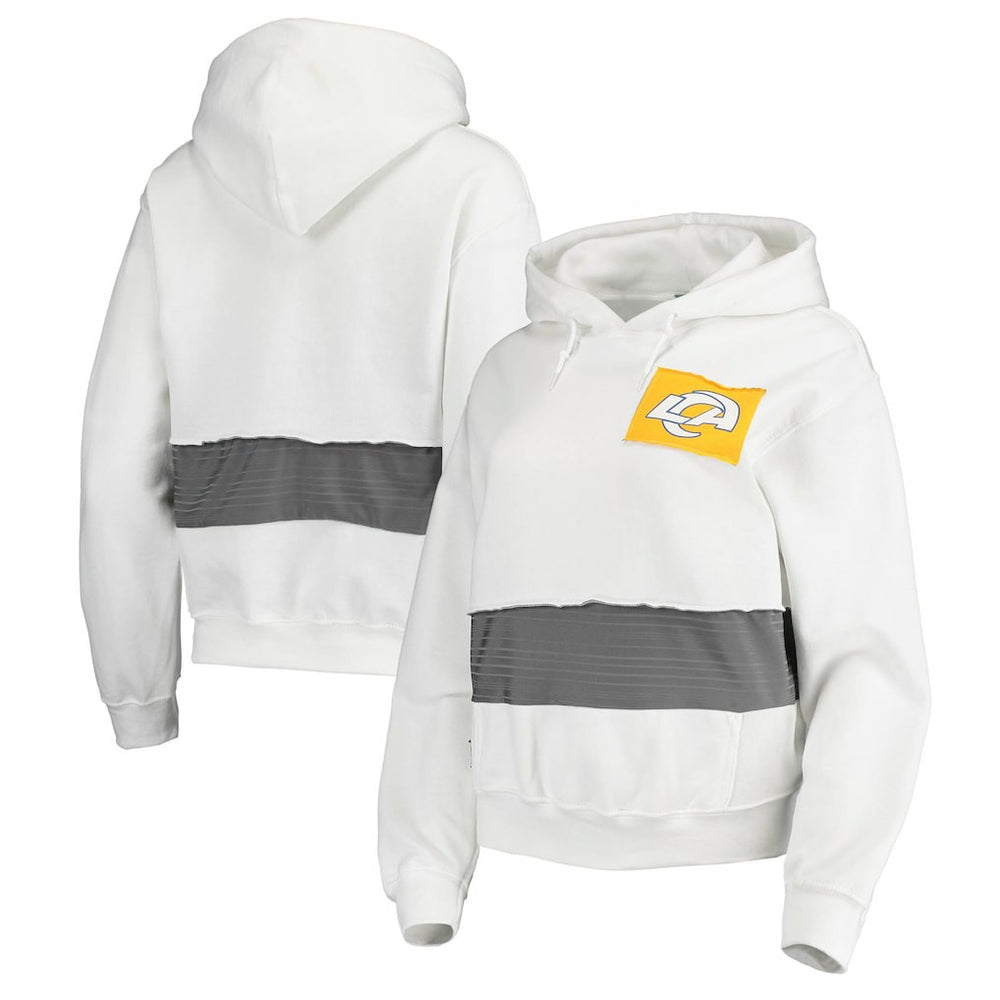 Los Angeles Rams Refried Apparel Women's Sustainable Crop Dolman Pullover Hoodie | NFL On sale