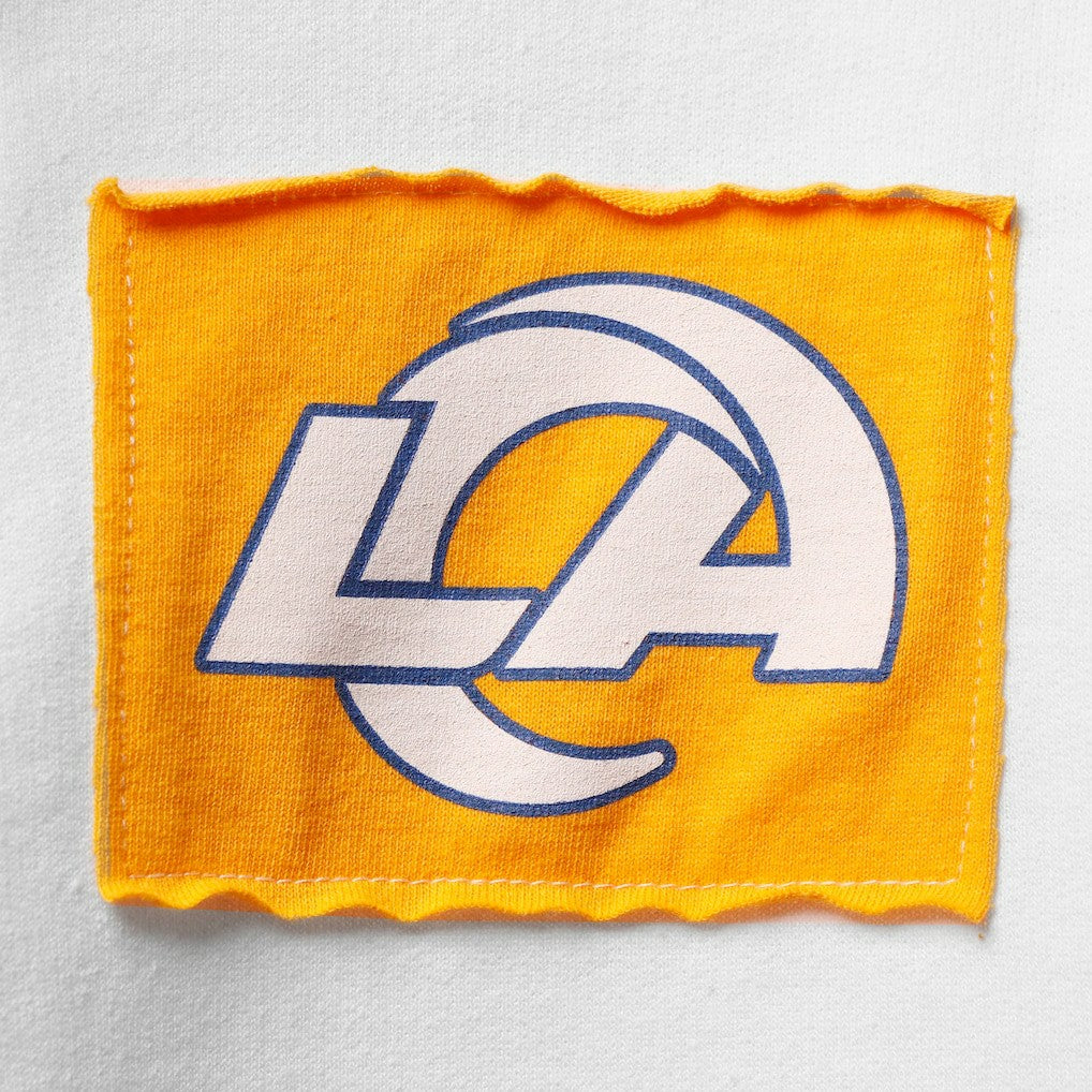 Los Angeles Rams Refried Apparel Women's Sustainable Crop Dolman Pullover Hoodie | NFL On sale
