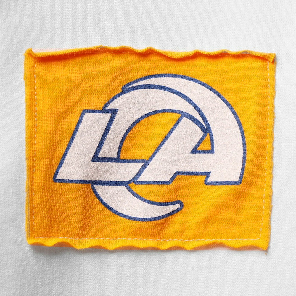 Los Angeles Rams Refried Apparel Women's Sustainable Crop Dolman Pullover Hoodie | NFL On sale