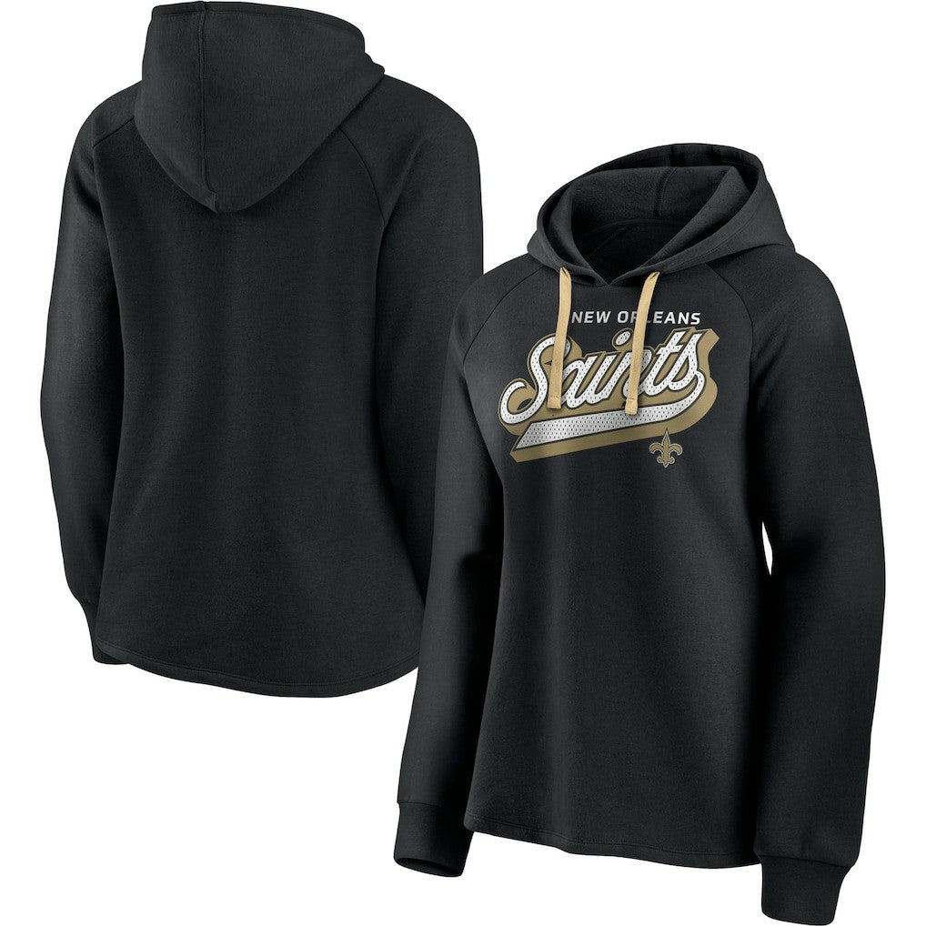 New Orleans Saints Women's First Contact Raglan Pullover Hoodie | NFL Online