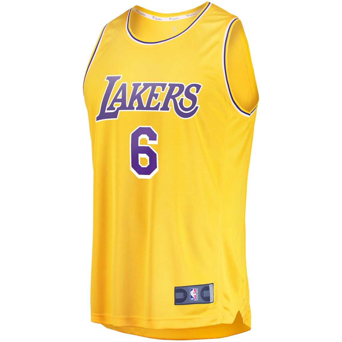 Icon Edition LeBron James Los Angeles Lakers #6 Fast Break Replica Player Jersey Gold | NBA