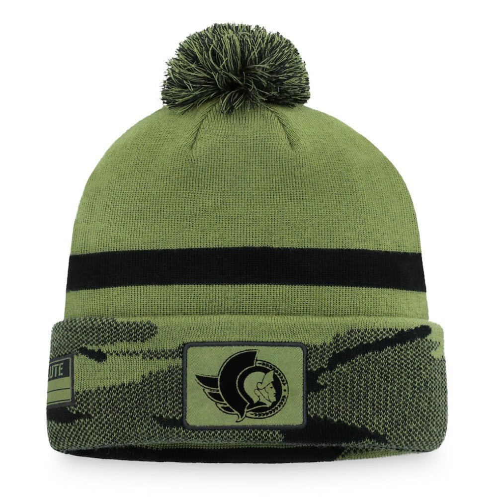 Ottawa Senators Fanatics Military Appreciation Cuffed Knit Hat with Pom -  NHL Hats