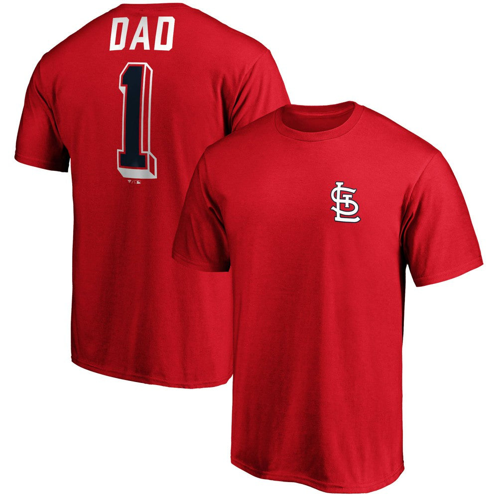 St. Louis Cardinals Fanatics Number One Dad Team T-Shirt - MLB T-shirts