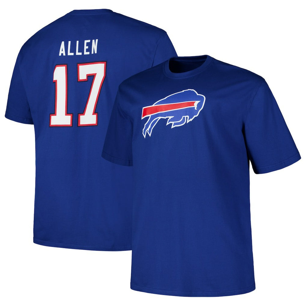 Buffalo Bills Josh Allen  Big & Tall Player Name & Number T-Shirt | NFL On sale