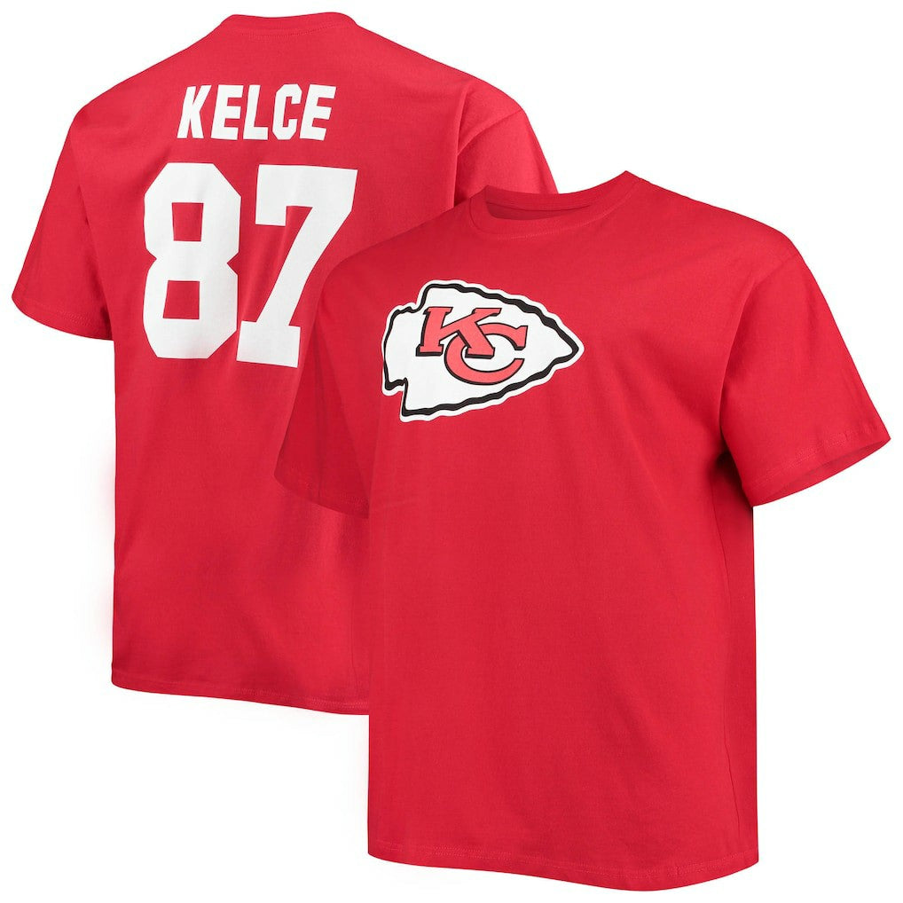 Kansas City Chiefs Travis Kelce  Big & Tall Player Name & Number T-Shirt | NFL Online